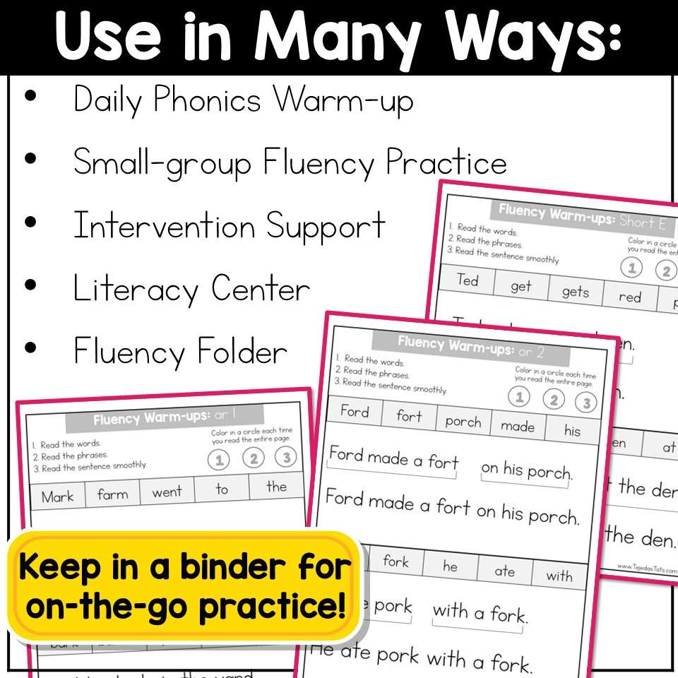 Sentence Pyramids Reading Fluency Practice Decodable Sentences Phonics Worksheet - Image 5