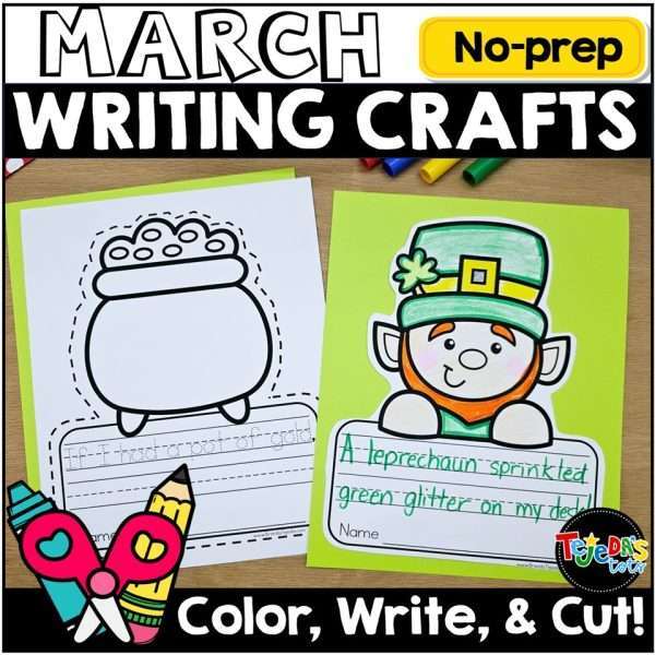 St Patricks Day Craft March Craftivity Spring Writing Kindergarten 1st Grade