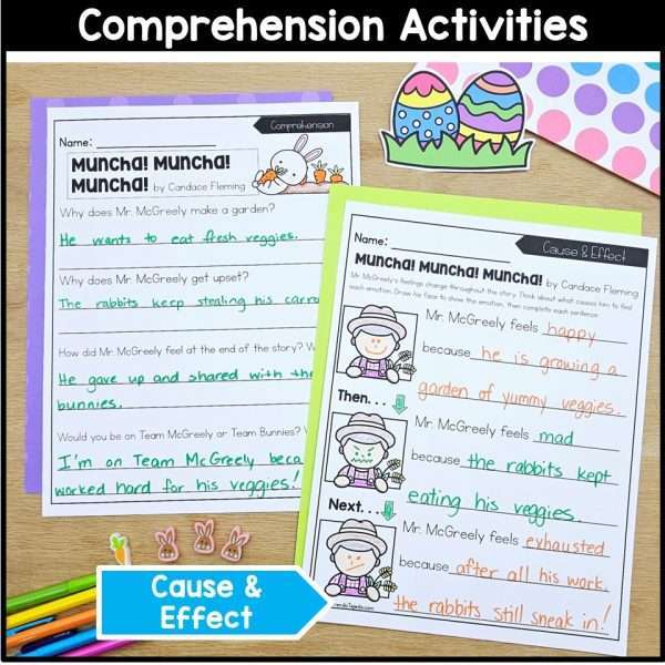 Muncha Muncha Muncha Spring Read Aloud Activities Comprehension Writing Craft