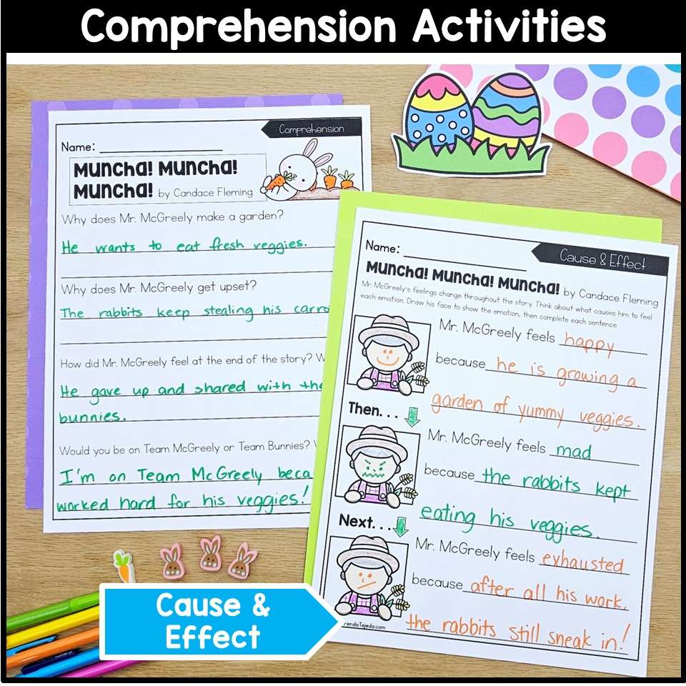 Muncha Muncha Muncha Spring Read Aloud Activities Comprehension Writing Craft - Image 3