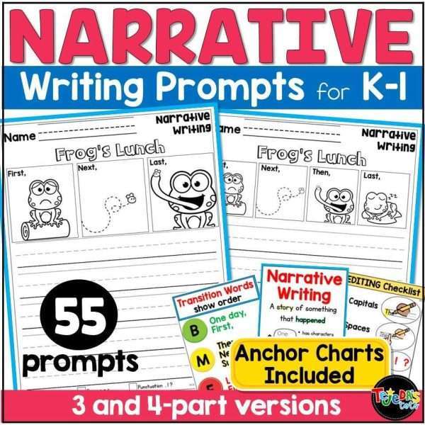 Narrative Writing Prompts with Pictures Daily Journal Prompts for first grade
