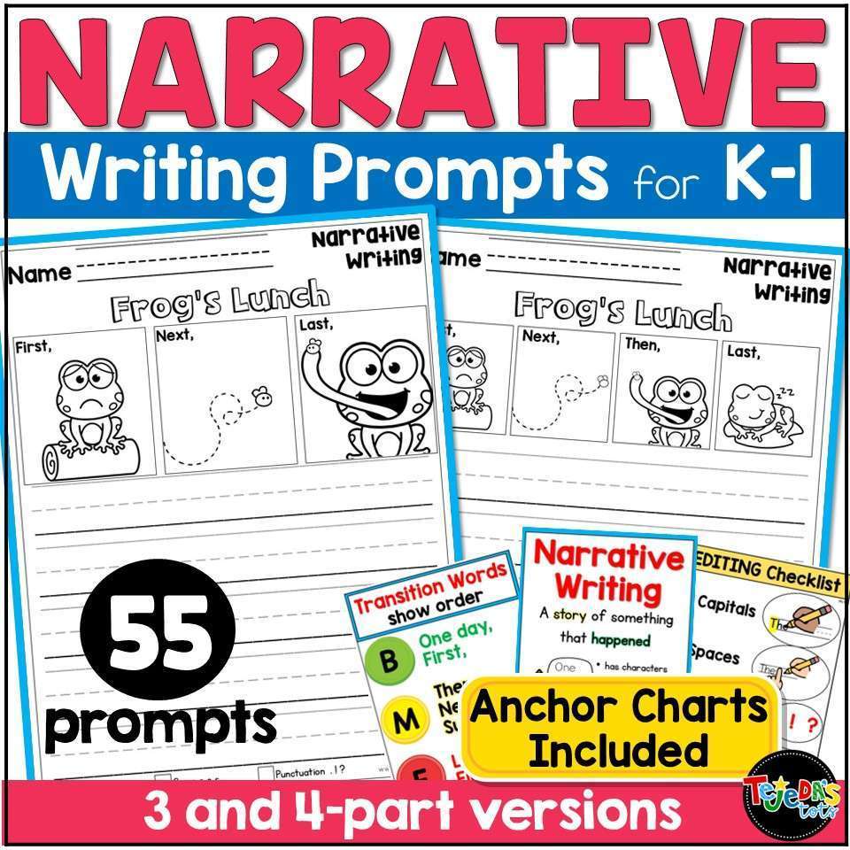 Narrative Writing Prompts with Pictures Daily Journal Prompts for first grade - Image 1