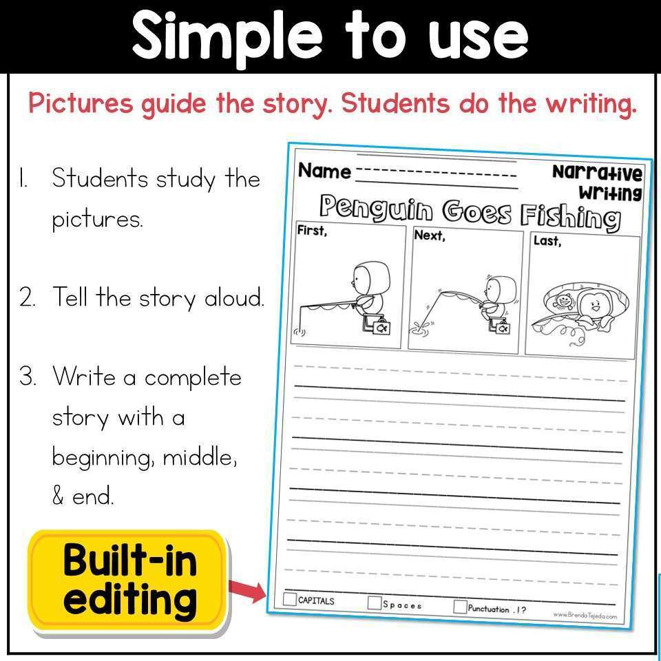 Narrative Writing Prompts with Pictures Daily Journal Prompts for first grade - Image 3