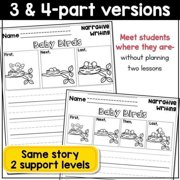 Narrative Writing Prompts with Pictures Daily Journal Prompts for first grade
