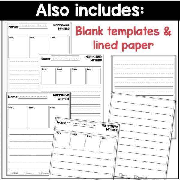 Narrative Writing Prompts with Pictures Daily Journal Prompts for first grade