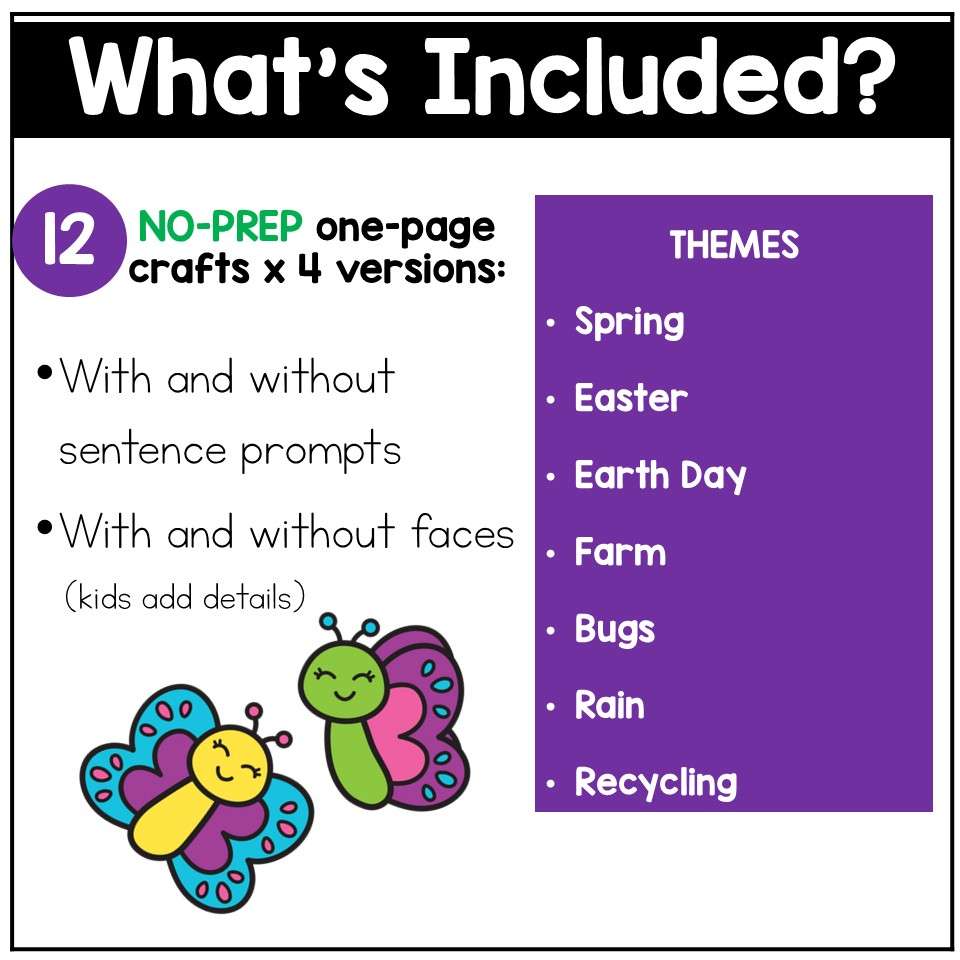 April Spring Earth Day Writing Crafts Coloring Pages for Kindergarten 1st Grade - Image 4