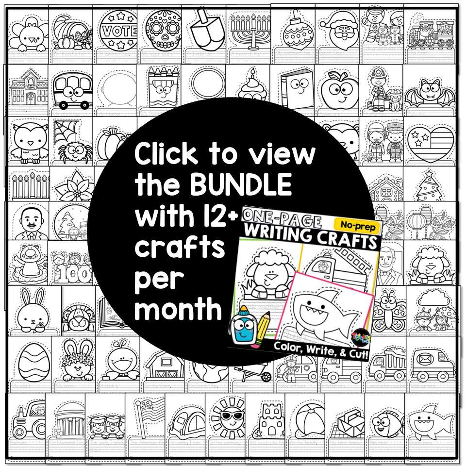 April Spring Earth Day Writing Crafts Coloring Pages for Kindergarten 1st Grade - Image 6