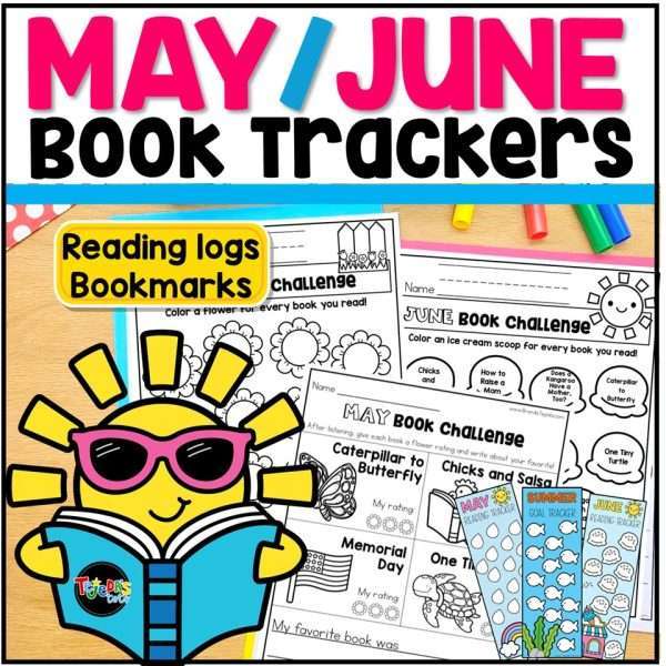 Summer Reading Logs Story Map Bookmarks Book Tracker Graphic Organizers May June