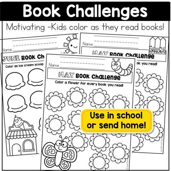 Summer Reading Logs Story Map Bookmarks Book Tracker Graphic Organizers May June
