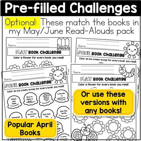 Summer Reading Logs Story Map Bookmarks Book Tracker Graphic Organizers May June