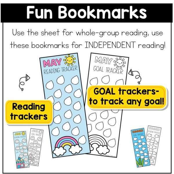 Summer Reading Logs Story Map Bookmarks Book Tracker Graphic Organizers May June