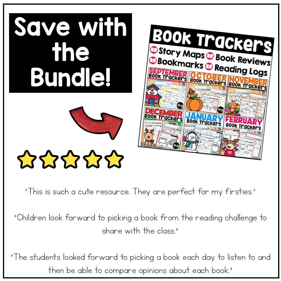 Summer Reading Logs Story Map Bookmarks Book Tracker Graphic Organizers May June - Image 8