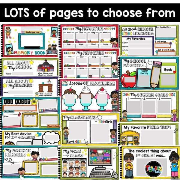 End of Year Memory Book: Grades 2-3