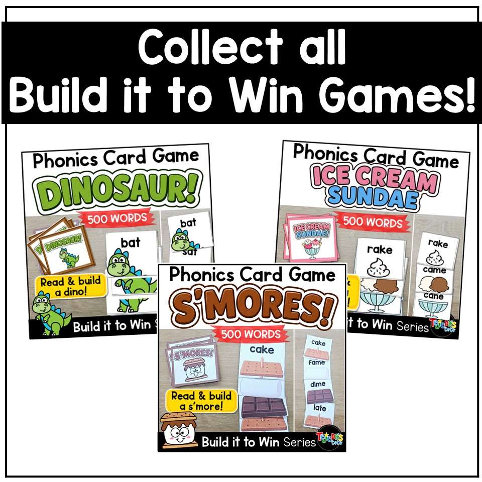 Phonics Card Game Camping Day Theme Kindergarten 1st Grade CVC Digraphs Blends - Image 4