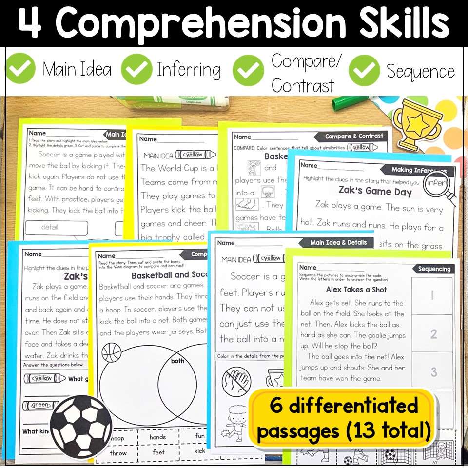 Soccer World Cup 2026 Comprehension Passages Reading Practice Main Idea - Image 2