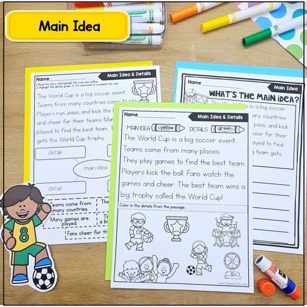 Soccer World Cup 2026 Comprehension Passages Reading Practice Main Idea