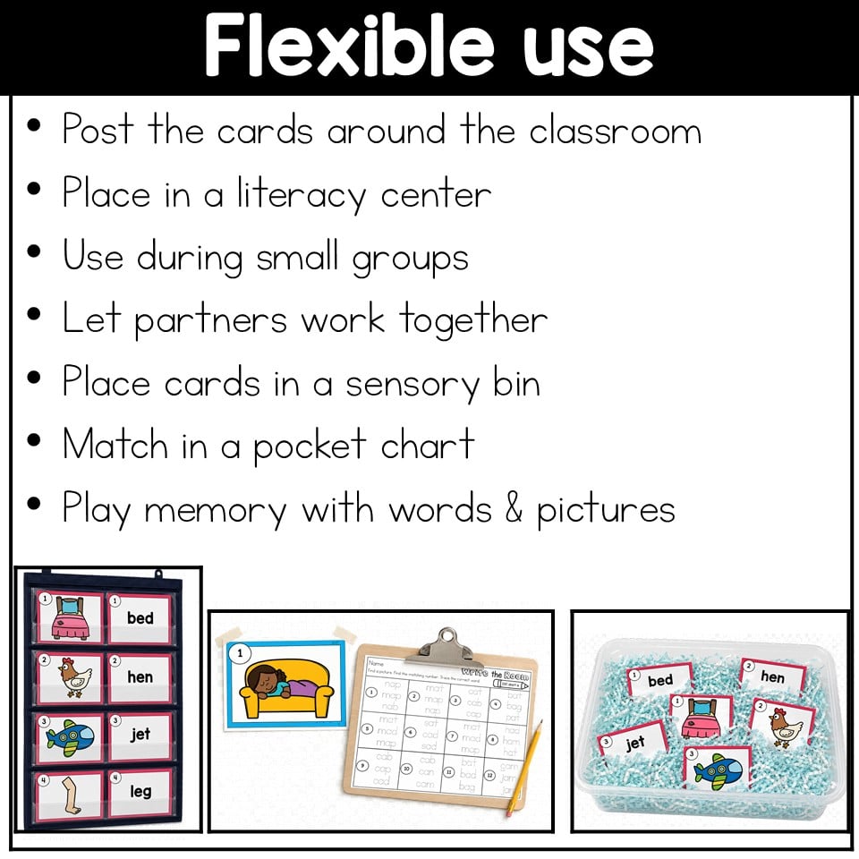 CVC Read the Room Write the Room Phonics Center Kindergarten 1st Grade Short A