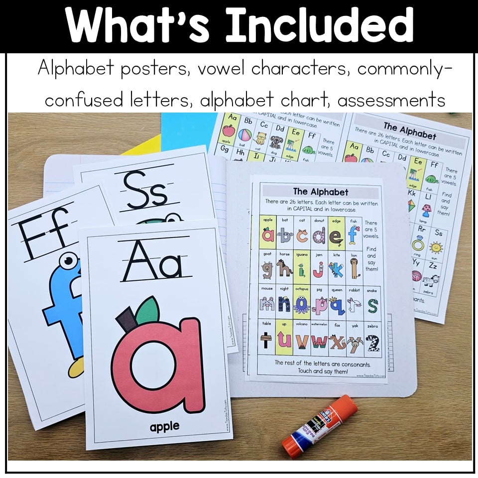 Mnemonic Alphabet Posters with Embedded Mnemonics B D P Q Reversal Letters