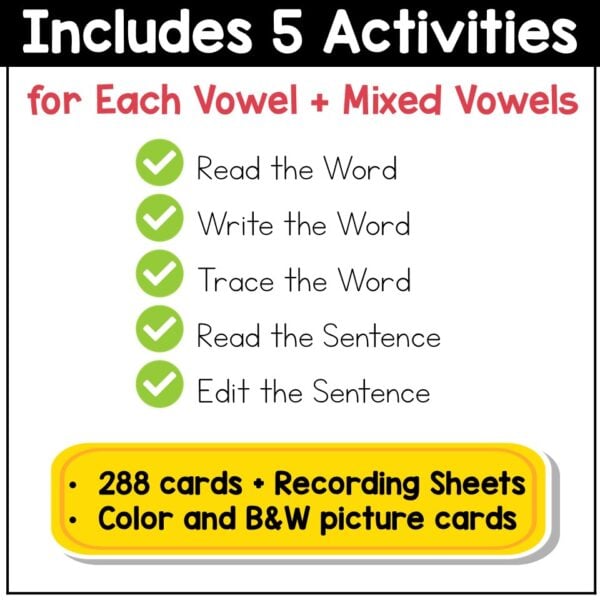 Read & Write the Room Bundle CVC Words & Sentences Read Trace Write Spell Edit - Image 2