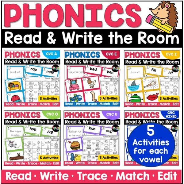 Read & Write the Room Bundle CVC Words & Sentences Read Trace Write Spell Edit - Image 1