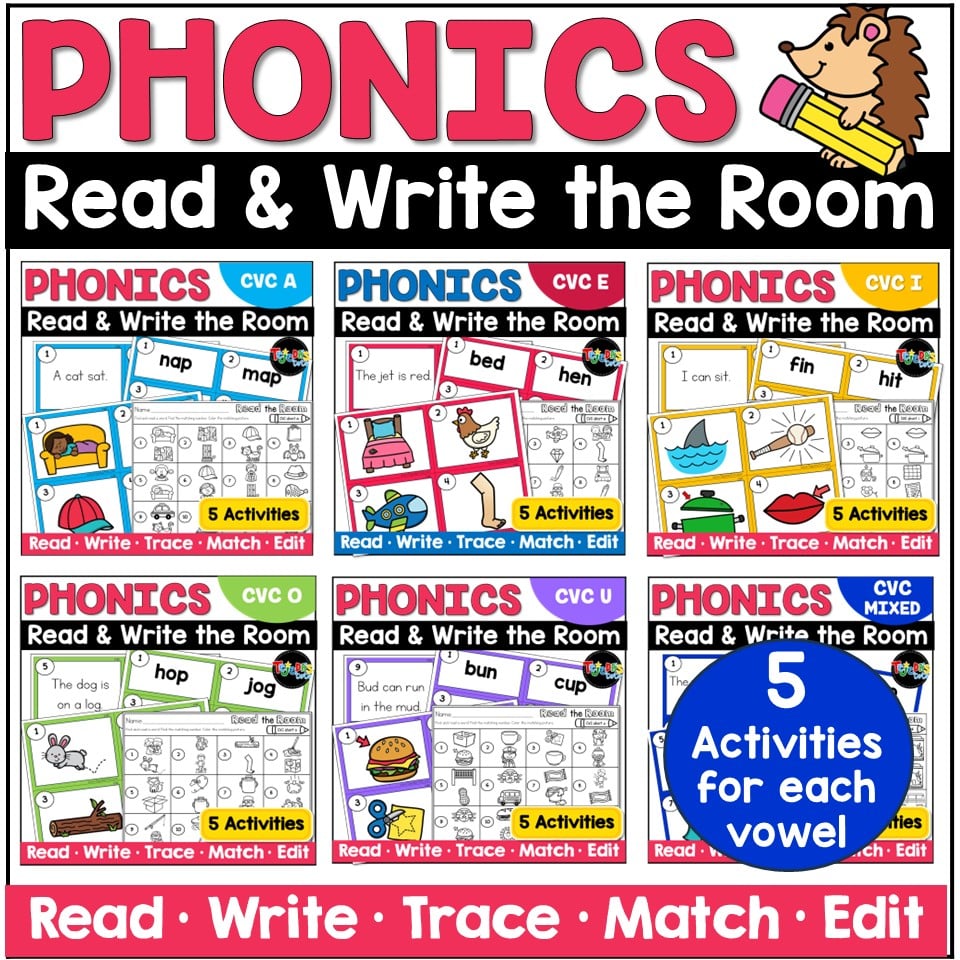 Read & Write the Room Bundle CVC Words & Sentences Read Trace Write Spell Edit