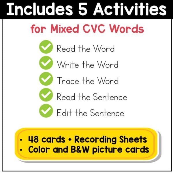CVC Words Read the Room Write the Room Phonics Center Kindergarten 1st Grade - Image 4