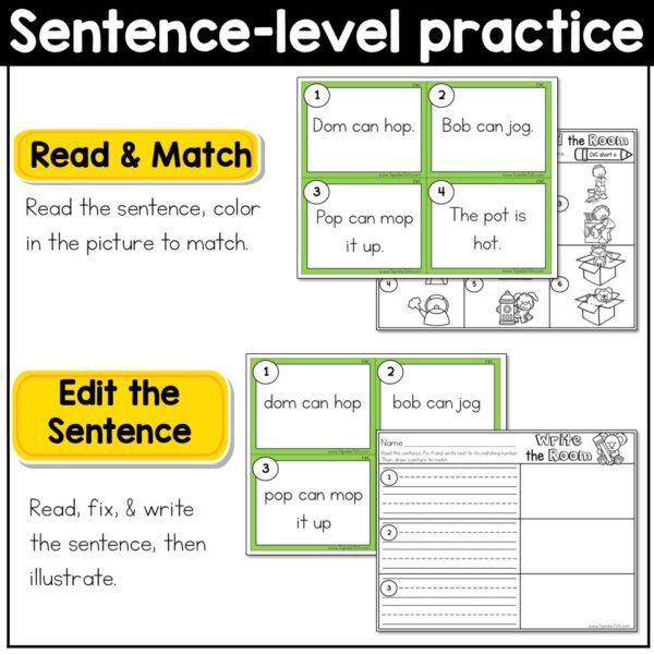 CVC Short O Read the Room Write the Room Phonics Center Kindergarten 1st Grade - Image 4