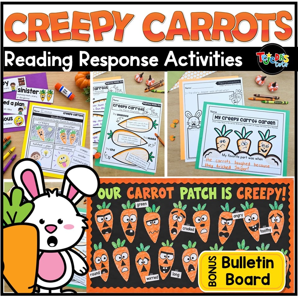 Creepy Carrots Halloween October Read Aloud and Activity Craft 1st Grade Fall