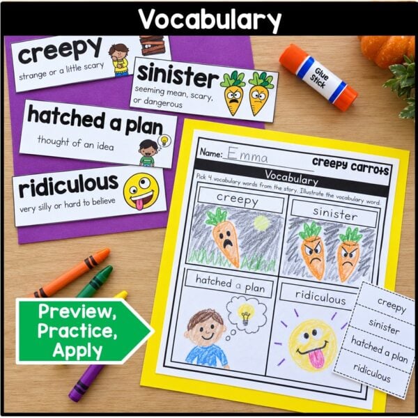Creepy Carrots Halloween October Read Aloud and Activity Craft 1st Grade Fall - Image 2