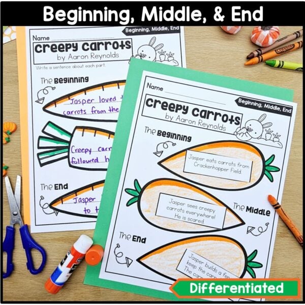 Creepy Carrots Halloween October Read Aloud and Activity Craft 1st Grade Fall - Image 3