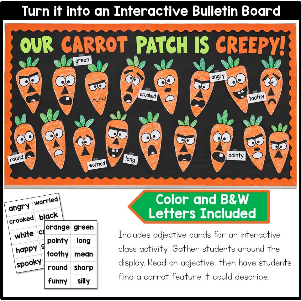 Creepy Carrots Halloween October Read Aloud and Activity Craft 1st Grade Fall