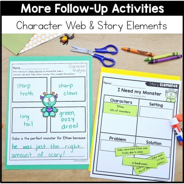 I Need My Monster Halloween October Read Aloud and Activity Craft 1st Grade Fall - Image 5
