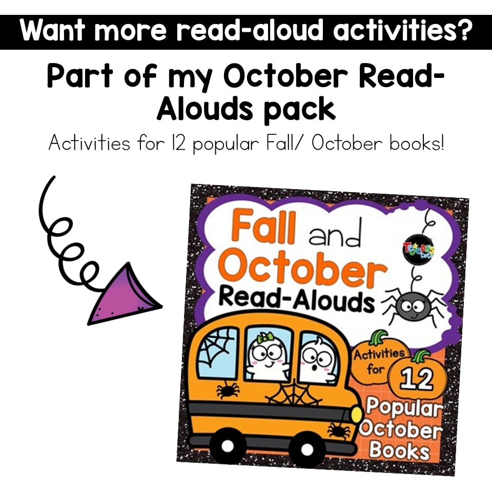 I Need My Monster Halloween October Read Aloud and Activity Craft 1st Grade Fall