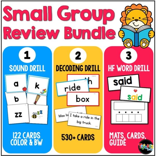 Small Group Phonics Review Bundle | Sound Drill Decoding & High-Frequency Words - Image 1