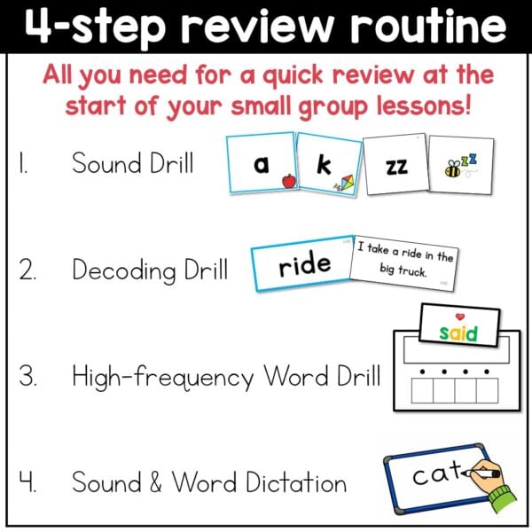 Small Group Phonics Review Bundle | Sound Drill Decoding & High-Frequency Words - Image 2