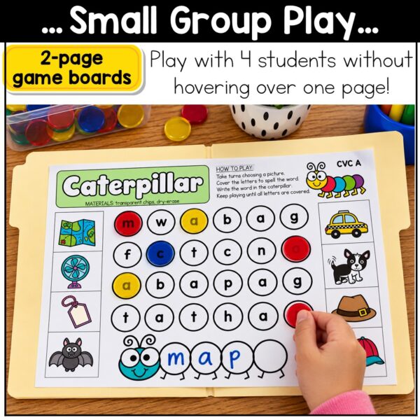 CVC Words Game Phonics Center Word Building Short Vowels Kindergarten 1st Grade - Image 4