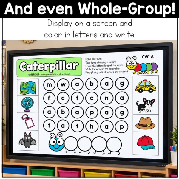 CVC Words Game Phonics Center Word Building Short Vowels Kindergarten 1st Grade - Image 5