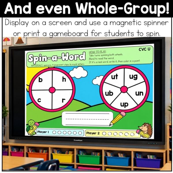 CVC Words Game Phonics Center Spin a Word Short Vowels Kindergarten 1st Grade - Image 5