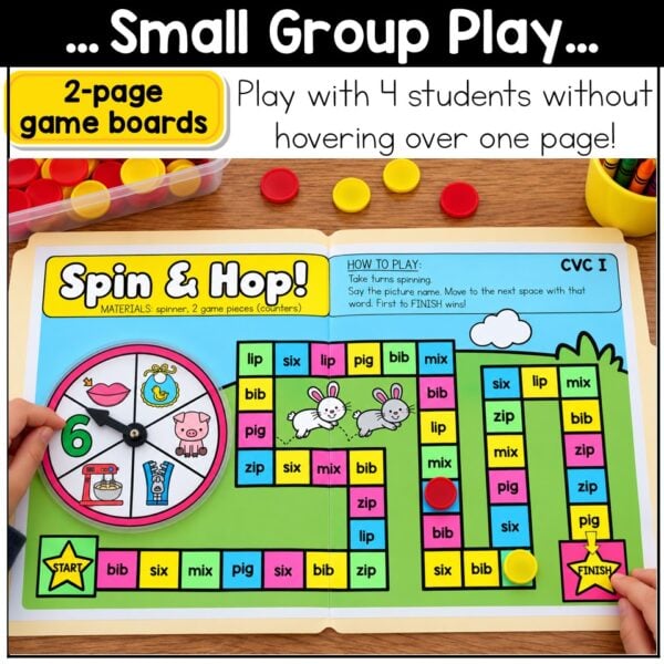CVC Word Games Bundle Phonics Centers Short Vowels Kindergarten 1st Grade - Image 3