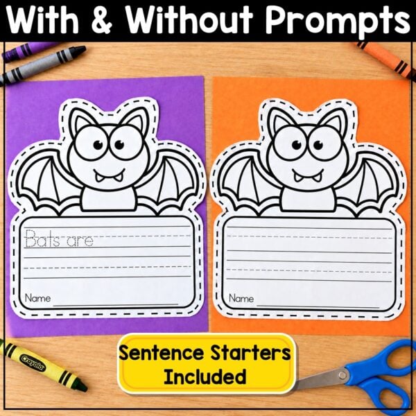 No Prep Halloween Crafts Easy Writing Color Fall October Coloring Pages Sheets - Image 3