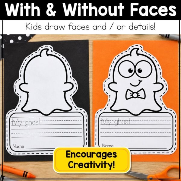 No Prep Halloween Crafts Easy Writing Color Fall October Coloring Pages Sheets - Image 4