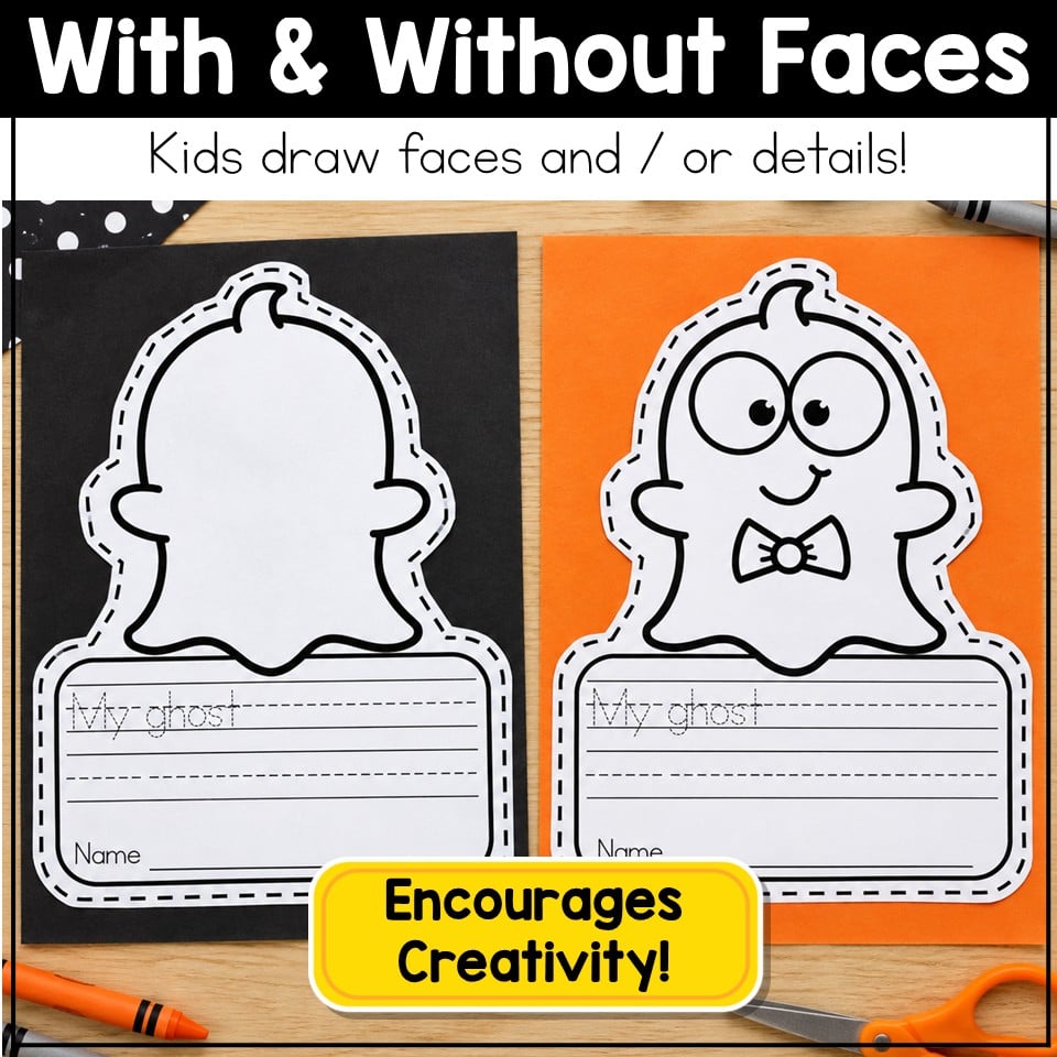No Prep Halloween Crafts Easy Writing Color Fall October Coloring Pages Sheets