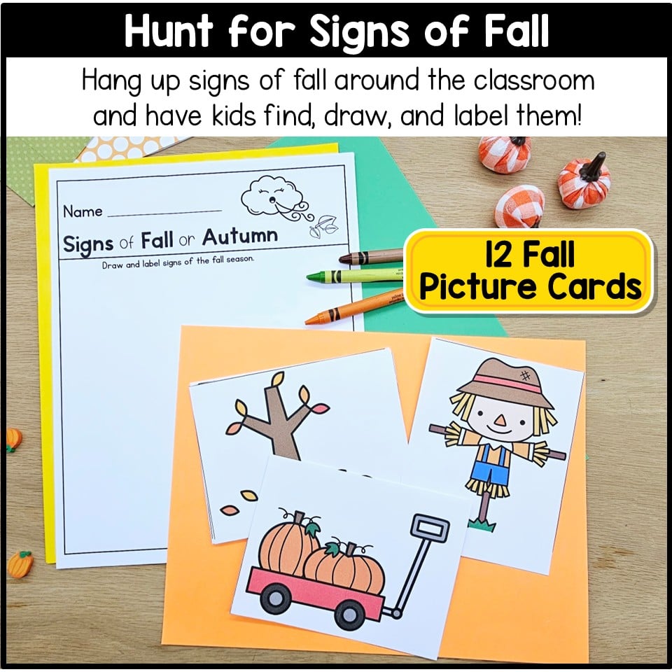 Signs of Fall Read Aloud Autumn Craft Writing Activities Kindergarten 1st Grade