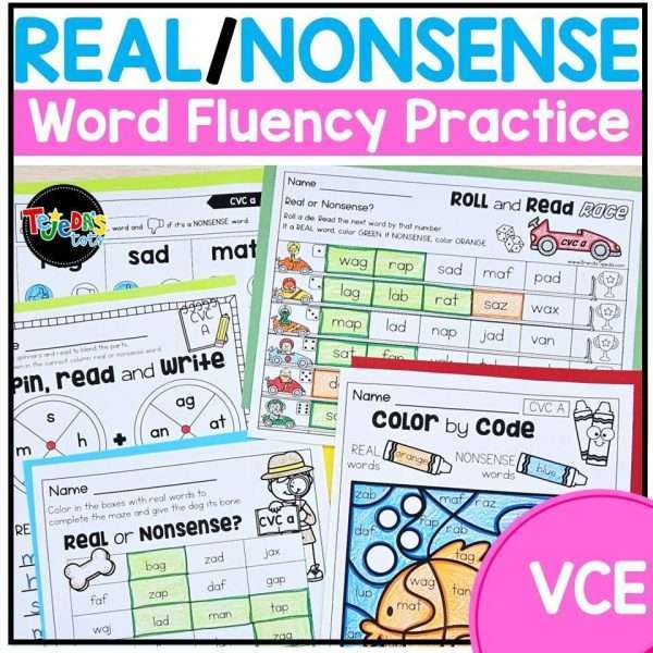 Nonsense Word Fluency Practice VCE | Nonsense Words Games and Activities - Image 1