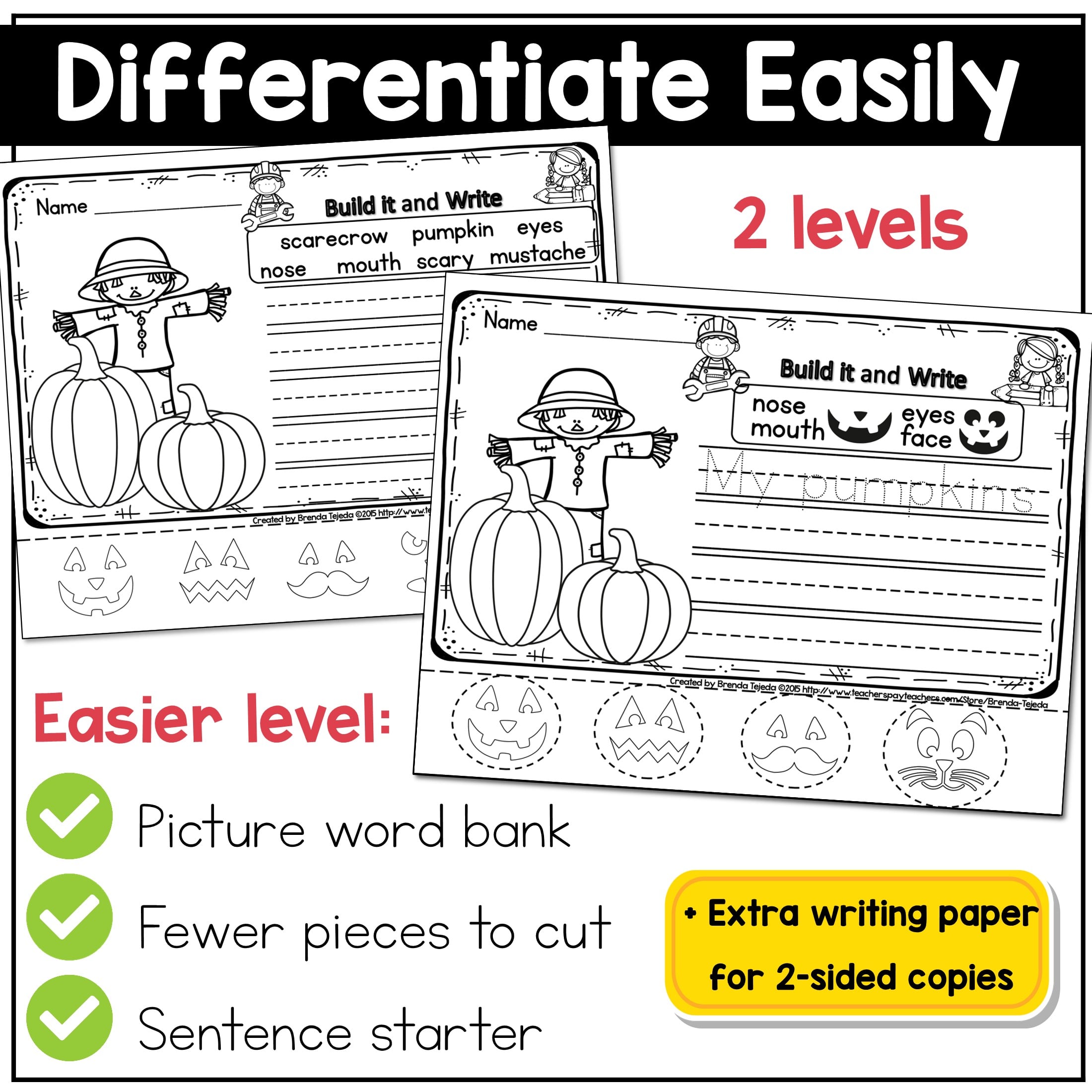 Fall Writing Prompts Halloween Thanksgiving Turkey in Disguise - Image 5